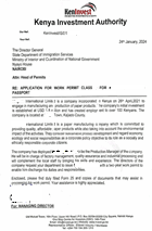 Recommendation letter - Keninvest